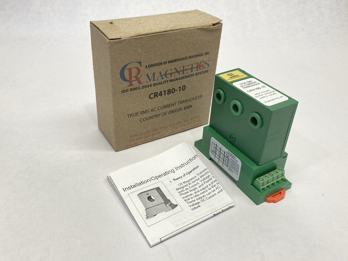 CR Magnetics CR4180-10 True RMS AC Current Transducer 4-20mA DC - Maverick Industrial Sales