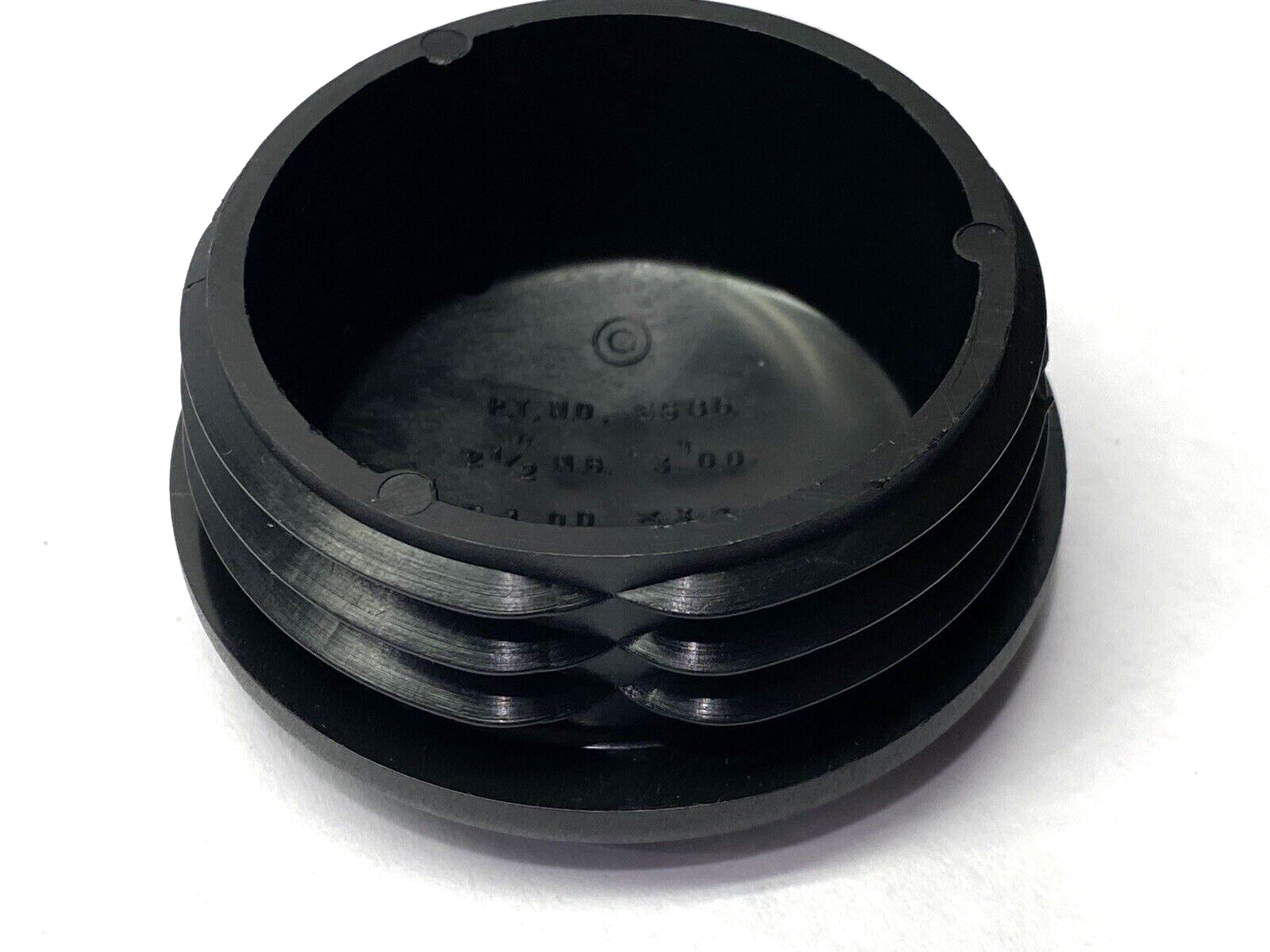 3" OD Round Light Pole Domed Plugs, Fits Hole ID 2.59" to 2.73" LOT OF 8 - Maverick Industrial Sales