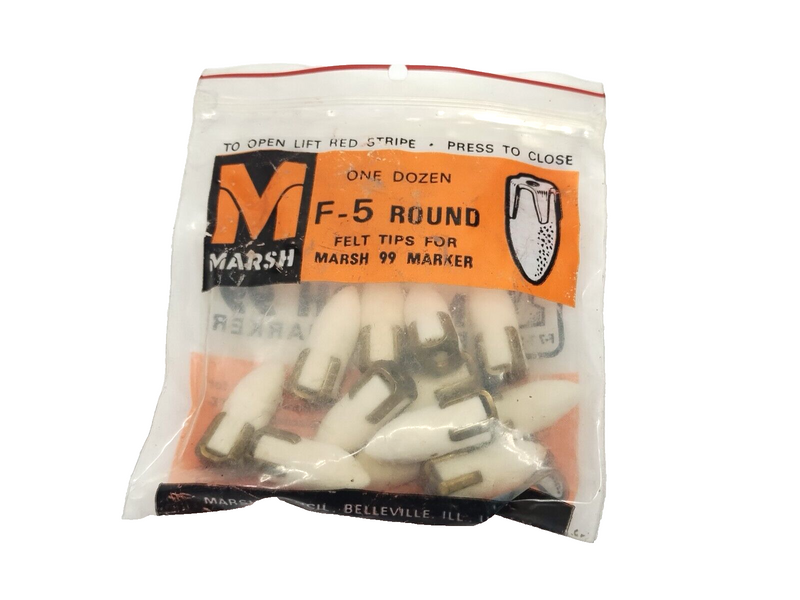 Marsh Model 99, M99 Refillable Felt Tip Marker w/ 12-PK F-5 Round Tips - Maverick Industrial Sales