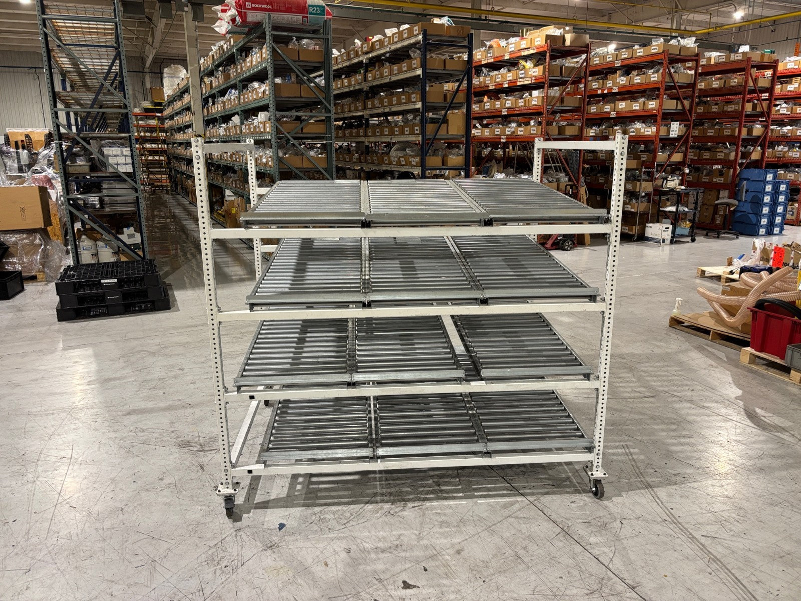 Unex Gravity Conveyor Shelving System, Flow Cell Racking, 82"W x 58"D x 78"H - Maverick Industrial Sales