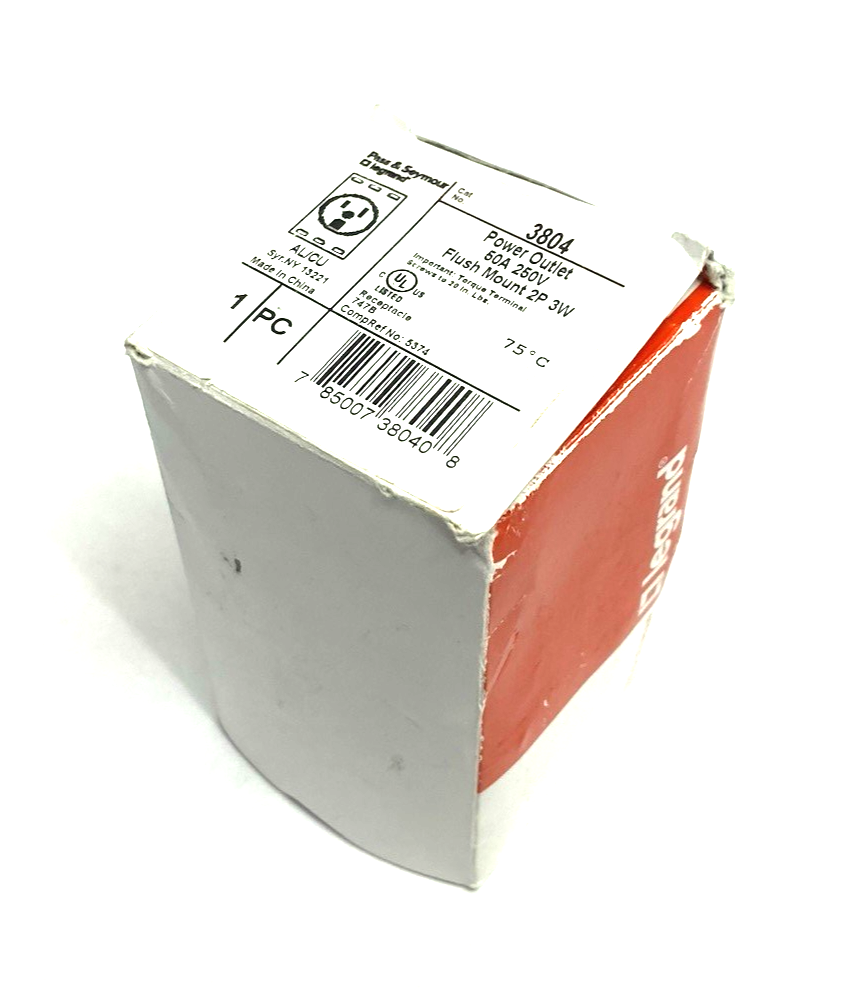 Pass & Seymour Legrand 3804 Single Flush Receptacle Power Outlet 50A 250V - Maverick Industrial Sales