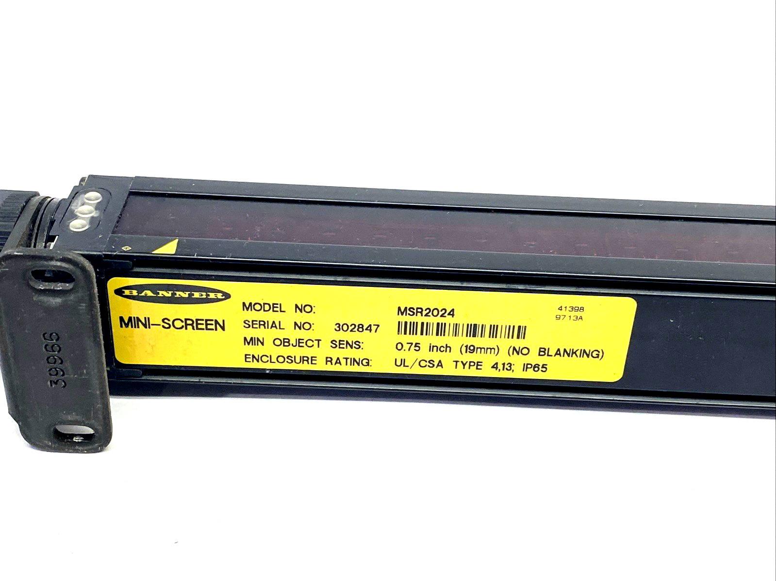 MSR2024 | Banner MINI-SCREEN Light Curtain Receiver 20" 5-Pin Male QD 37453 - Used - Maverick Industrial Sales