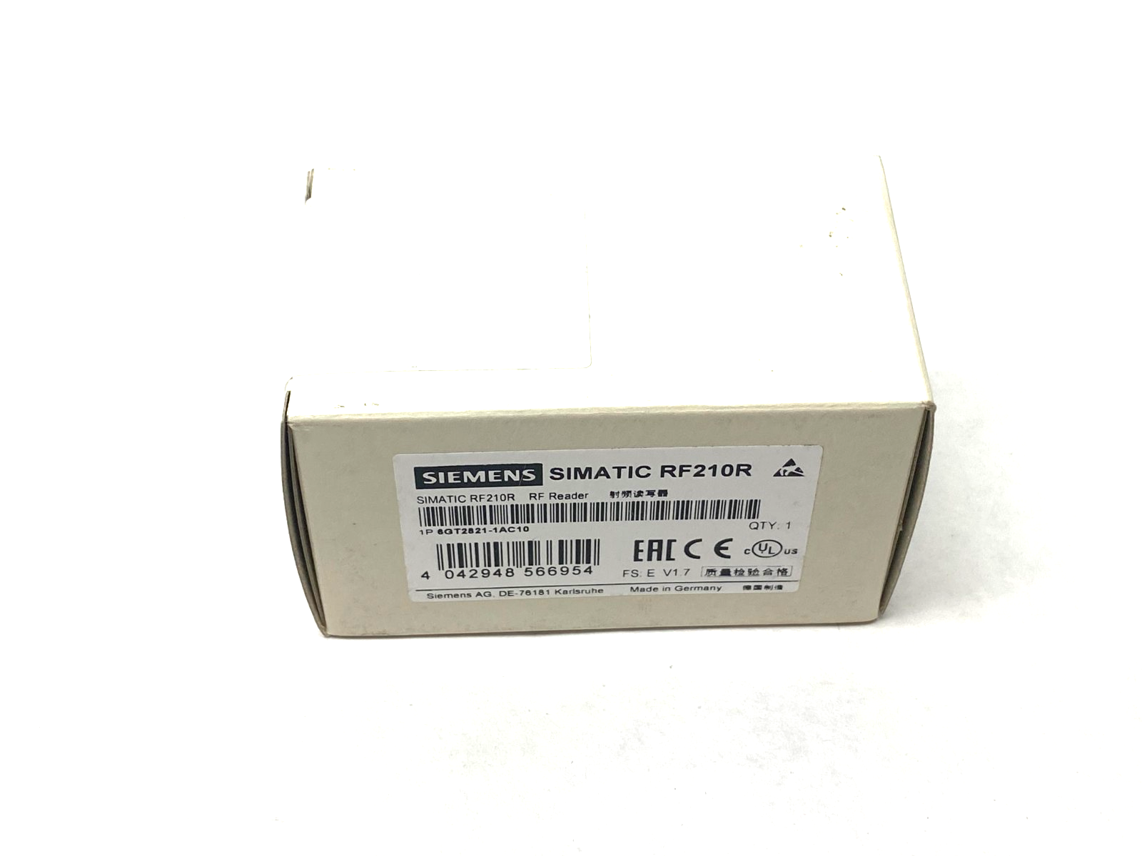 Siemens 6GT2821-1AC10 SIMATIC RF210R RF Reader IP67 RS422 Interface - Maverick Industrial Sales