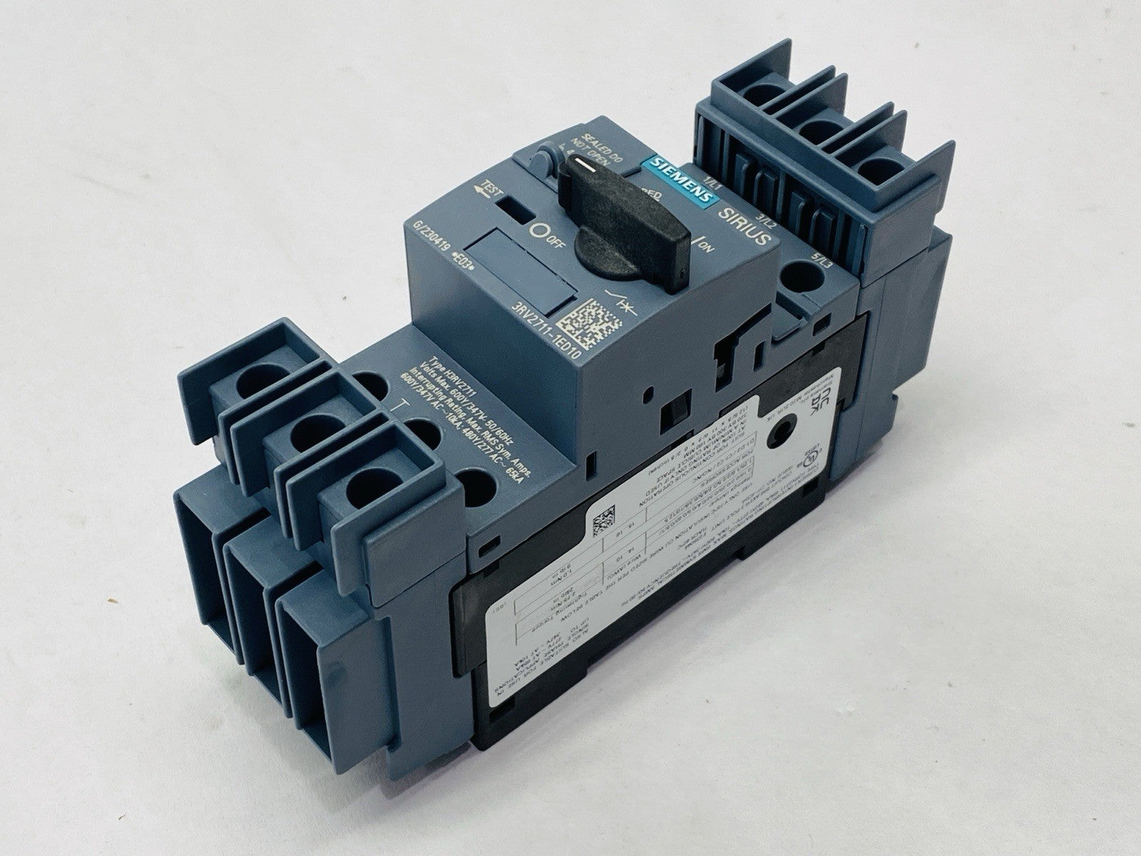 Siemens 3RV2711-1ED10 SIRIUS Thermal Magnetic Circuit Breaker Size S00 4A - Maverick Industrial Sales