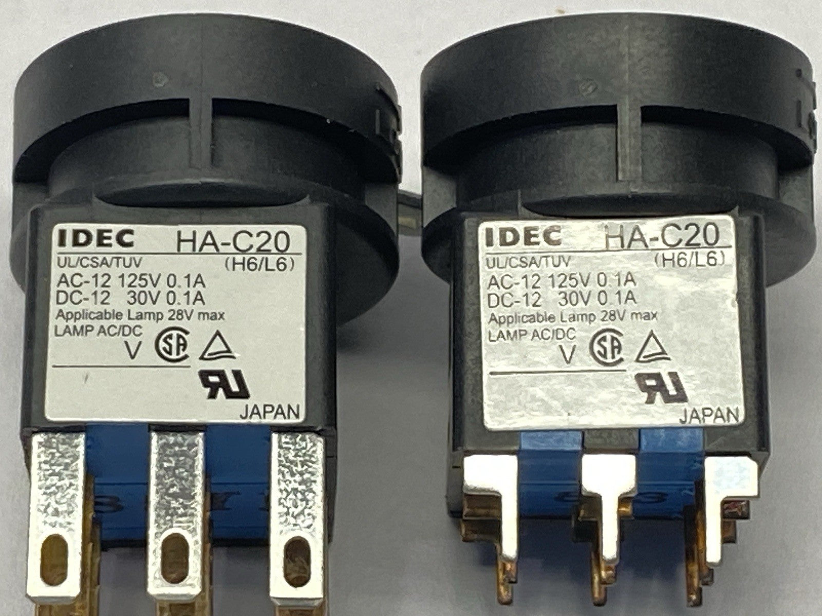 IDEC HA-C20 Pushbutton Switch 0.1A 125VAC 30VDC LOT OF 2 - Maverick Industrial Sales