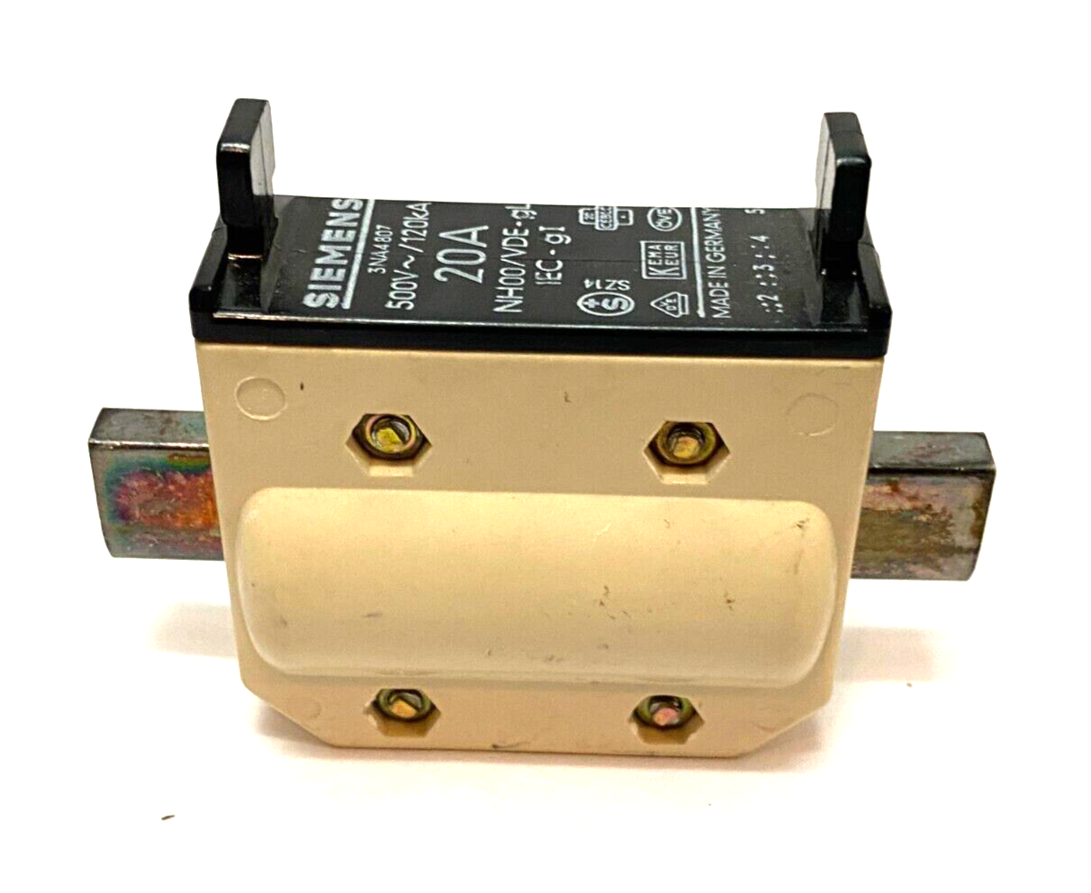3NA4807 | Siemens Centered Tag Fuse Link Insert 20A 500V~/120kA NH00/VDE - Used - Maverick Industrial Sales
