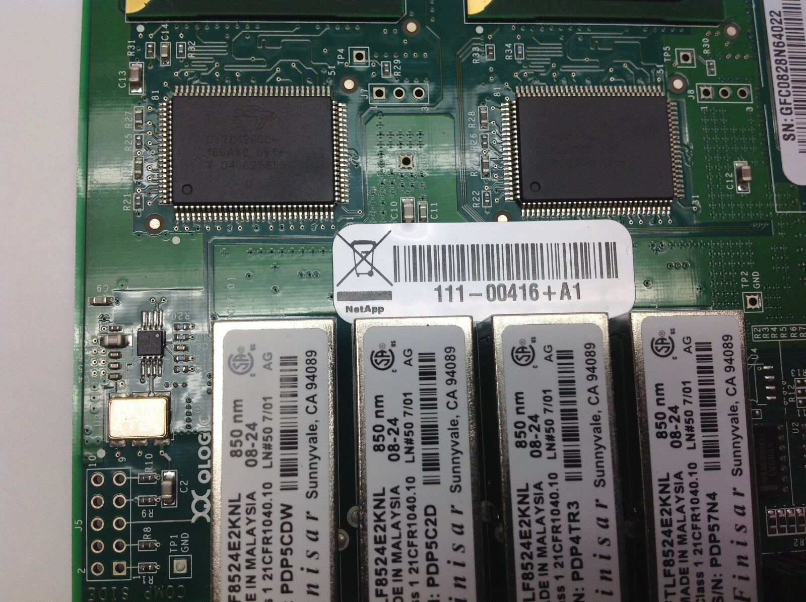NetApp 111-00416+A1 Quad Port QLogic Circuit Board - Maverick Industrial Sales