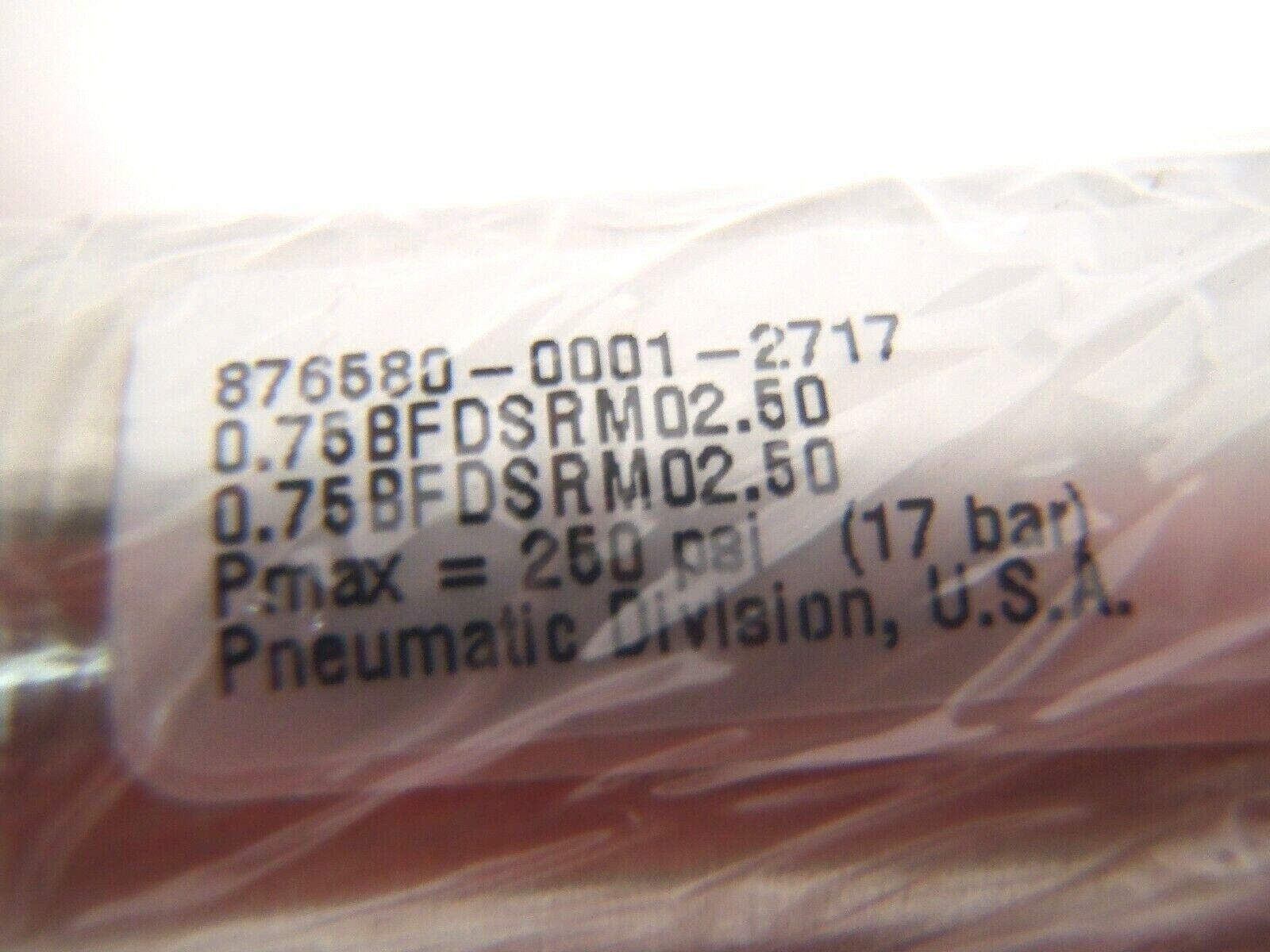 Parker 876580-0001-2717 Pneumatic Cylinder 250 psi (17 bar) 0.75BFDSRM02.50 - Maverick Industrial Sales
