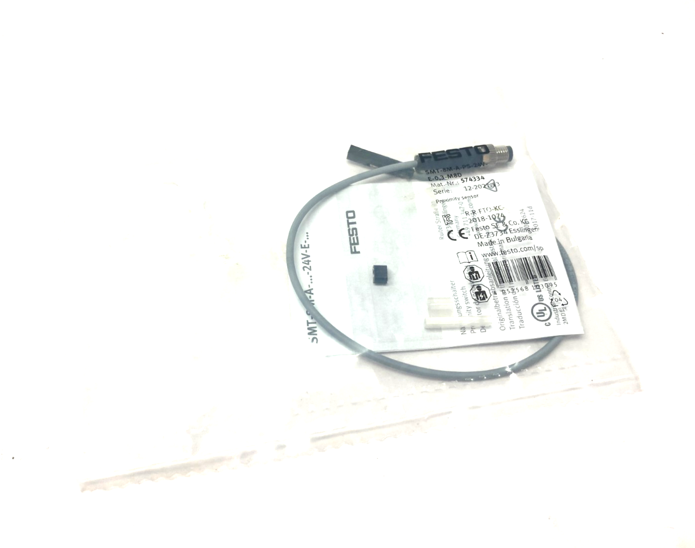 Festo SMT-8M-A-PS-24V-E-0,3-M8D Proximity Sensor M8 3-Pin PNP 574334 - Maverick Industrial Sales