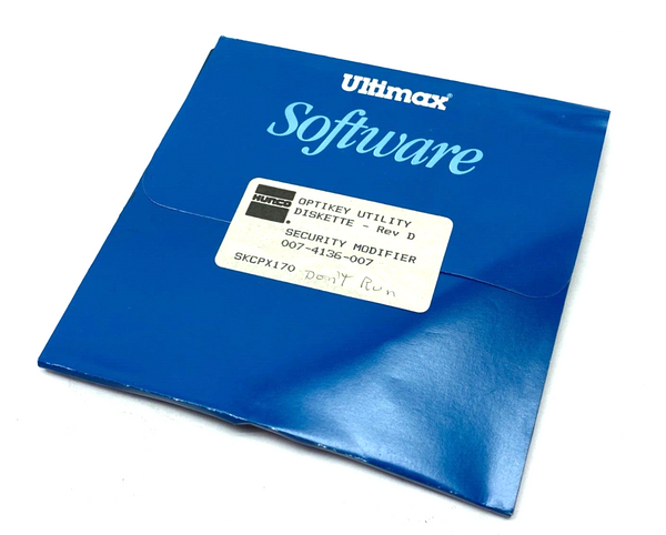 Hurco Ultimax 007-4136-007 Rev. D Opitkey Utility Diskette Security Modifier