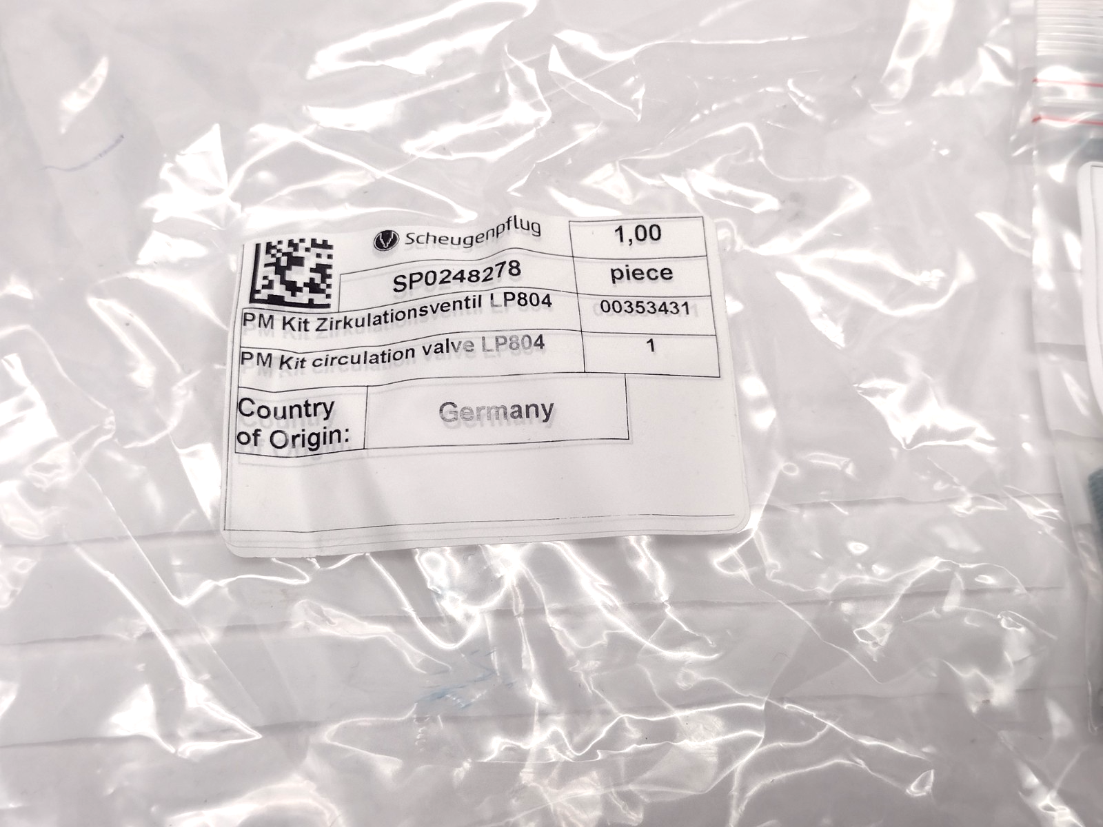 Scheugenpflug SP0248278 PM KIT CIRCULATION VALVE LP804 SP0248278 - Maverick Industrial Sales