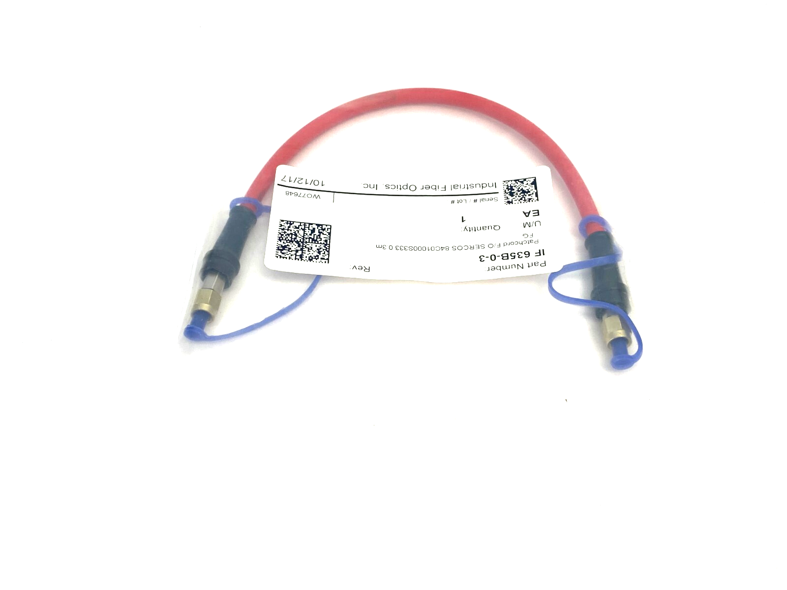 Industrial Fiber Optics IF 635B-0-5 Patchcord F/O SERCOS 84C01000S333 0.5m - Maverick Industrial Sales