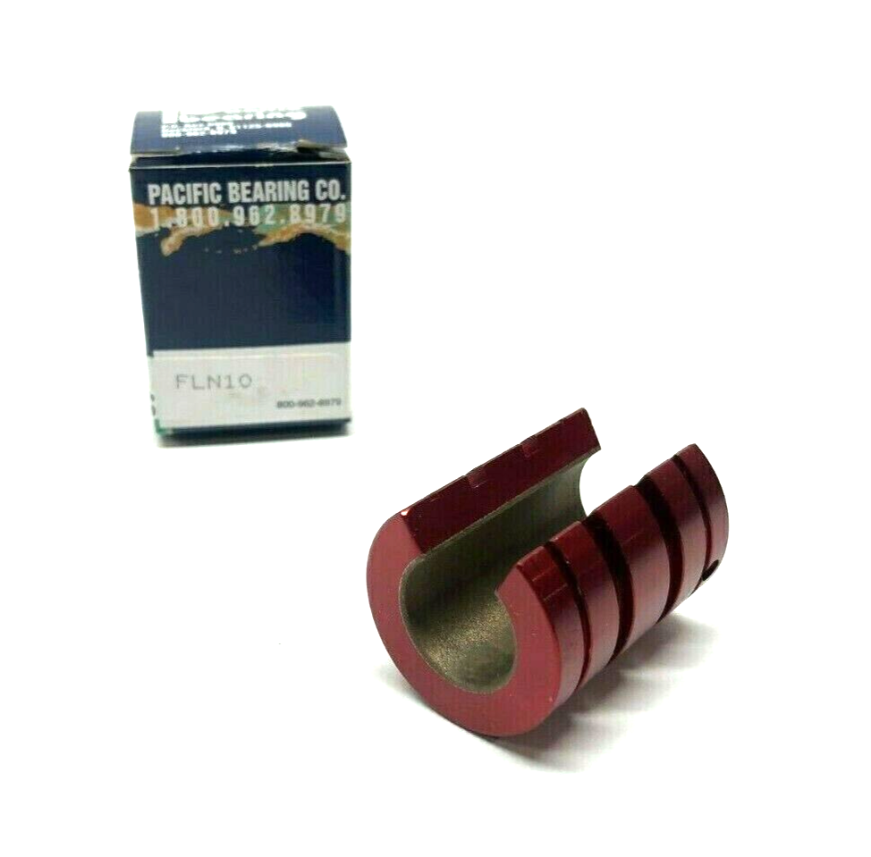 Pacific Bearing Co. FLN10 Linear Open Bearing, 5/8" ID, 1-1/8" OD - Maverick Industrial Sales