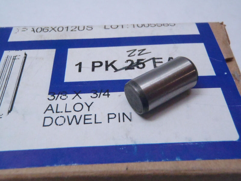 SOCKET SOURCE DPA06X012USA 3/8 X 3/4 ALLOY DOWEL PIN LOT OF 22 - Maverick Industrial Sales