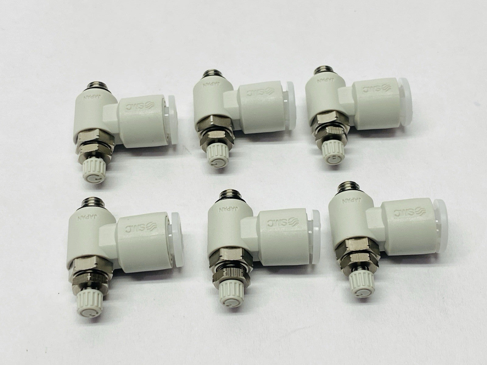 SMC AS1201FG-M5-06 Pneumatic Speed Control w/Fitting M5 LOT OF 6 - Maverick Industrial Sales