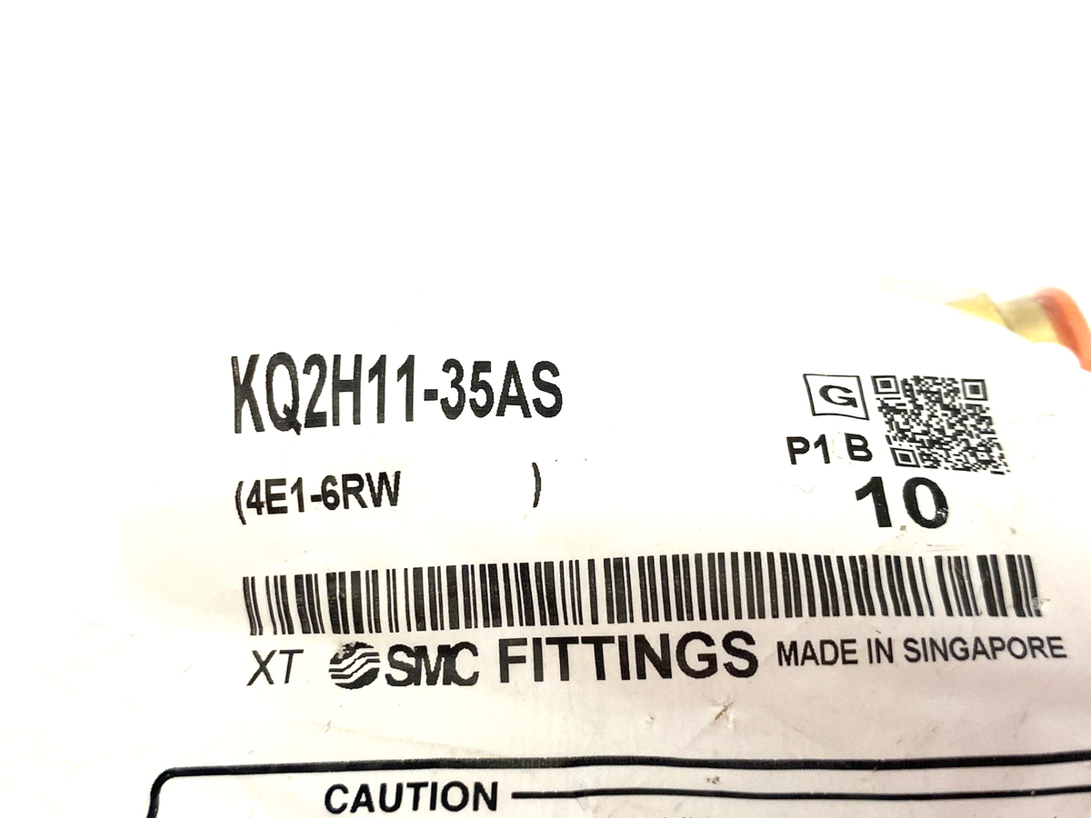 KQ2H11-35AS | SMC Male Push-to-Connect Fitting, 3/8" In Tube 1/4" NPT, 10-PACK - New - Maverick Industrial Sales