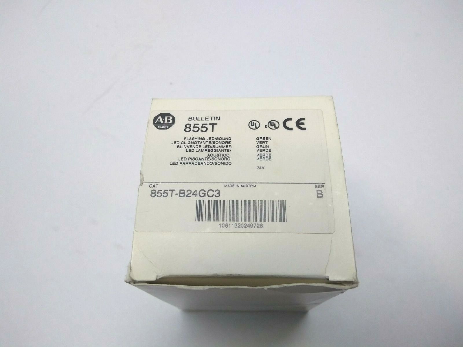 Allen Bradley 855T-B24GC3 Ser B Control Tower Stack Light LED w/ Sound No Bulb - Maverick Industrial Sales
