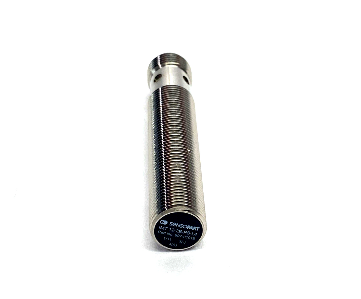 697-01019 | SensorPart Inductive Proximity Sensor M12 3-Pin IMT 12-2B-PS-L4 - New – Open box - Maverick Industrial Sales