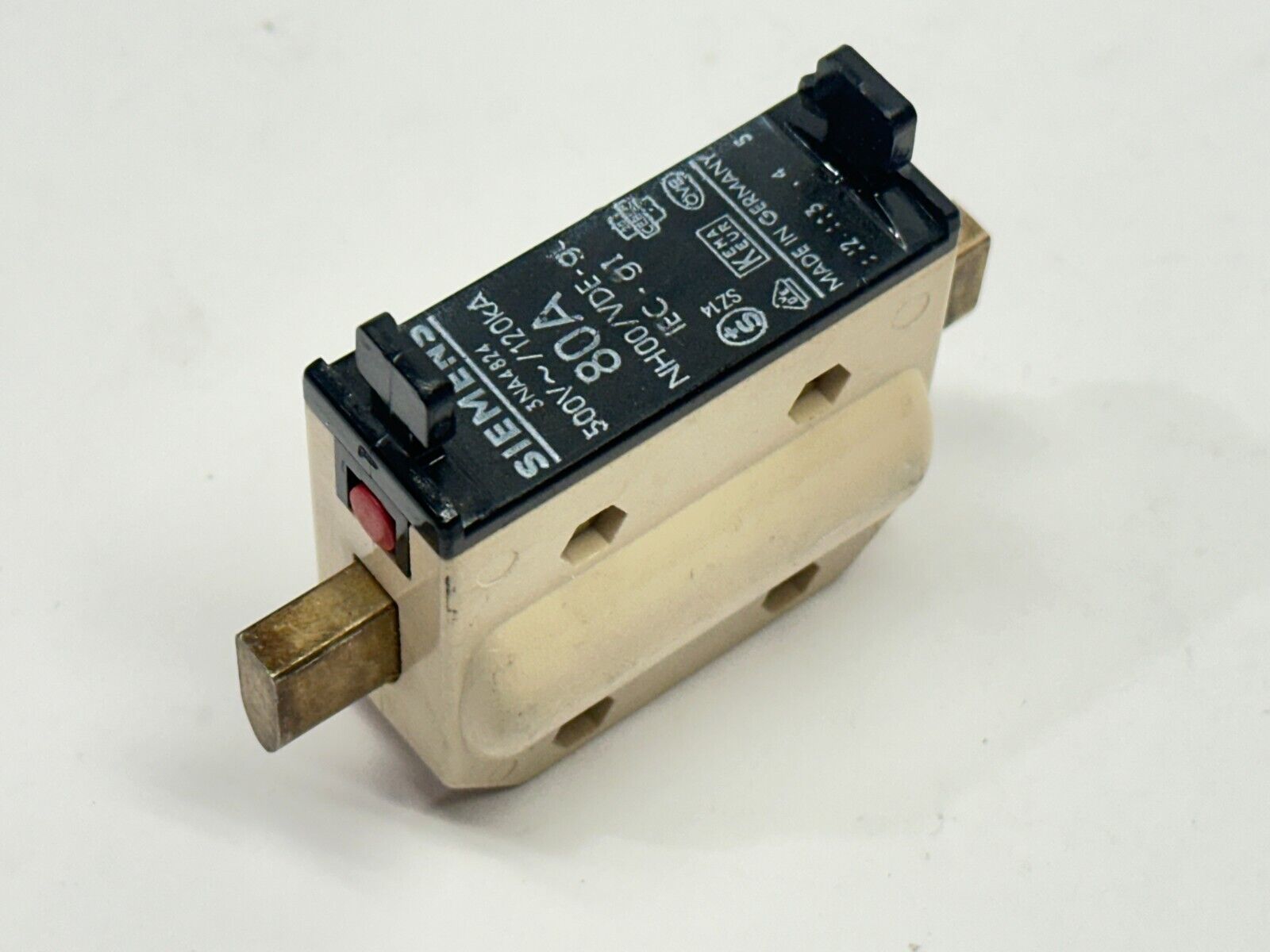 Siemens 3NA4824 Fuse Link NH00-VDE-GL IEC-GI 80A 500V 120kA - Maverick Industrial Sales