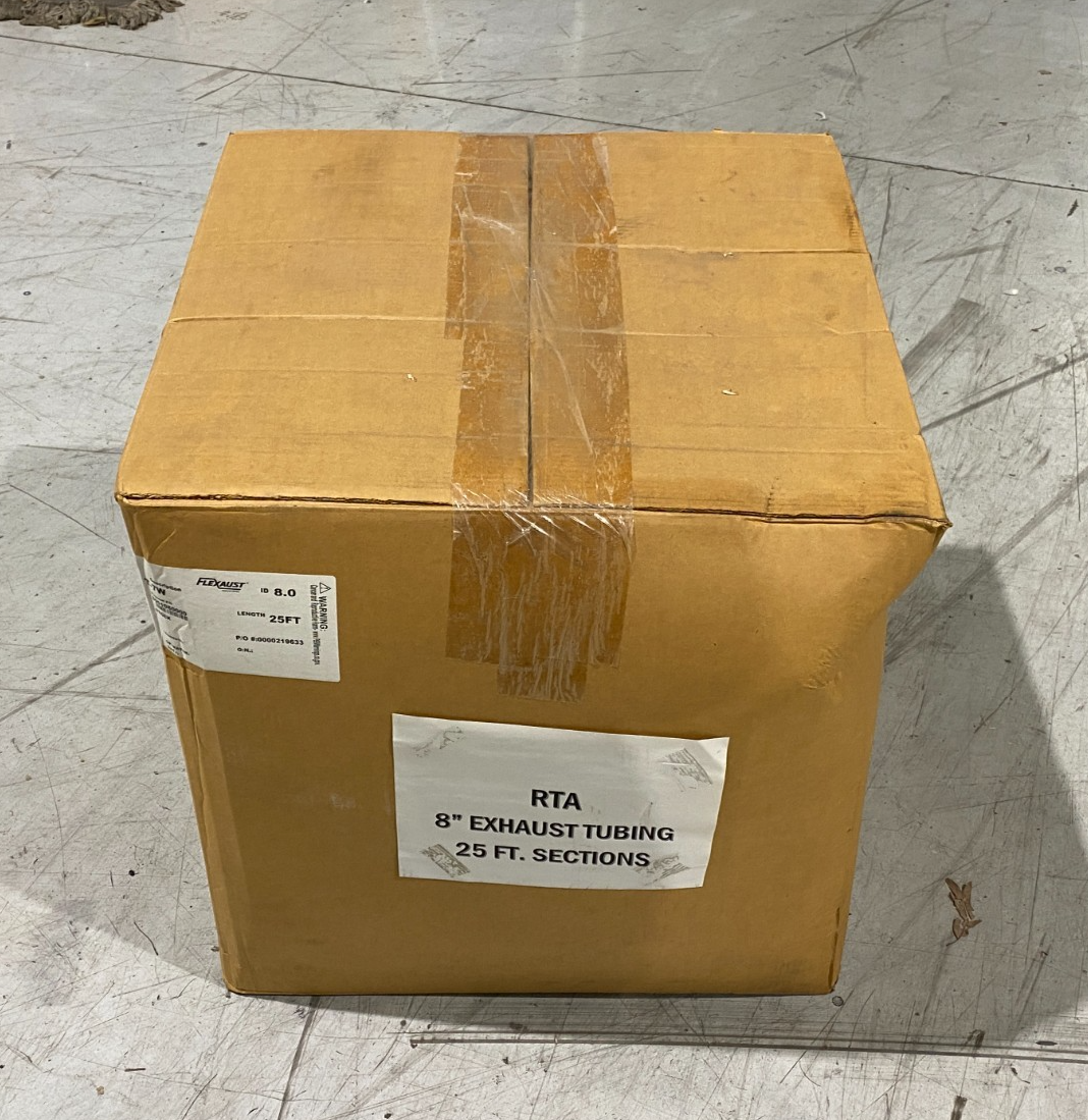 Flexaust 8901080000 Flexible Air Hose 8" ID Exhaust Tubing T-7W, 25 FOOT BOX - Maverick Industrial Sales