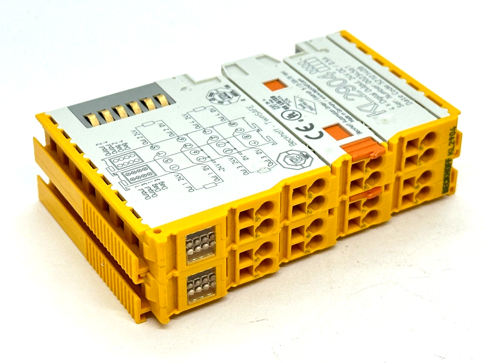 KL2904 | Beckhoff Safety Bus Terminal 4-Channel Digital Output 0.5A 24VDC TwinSAFE - Used - Maverick Industrial Sales