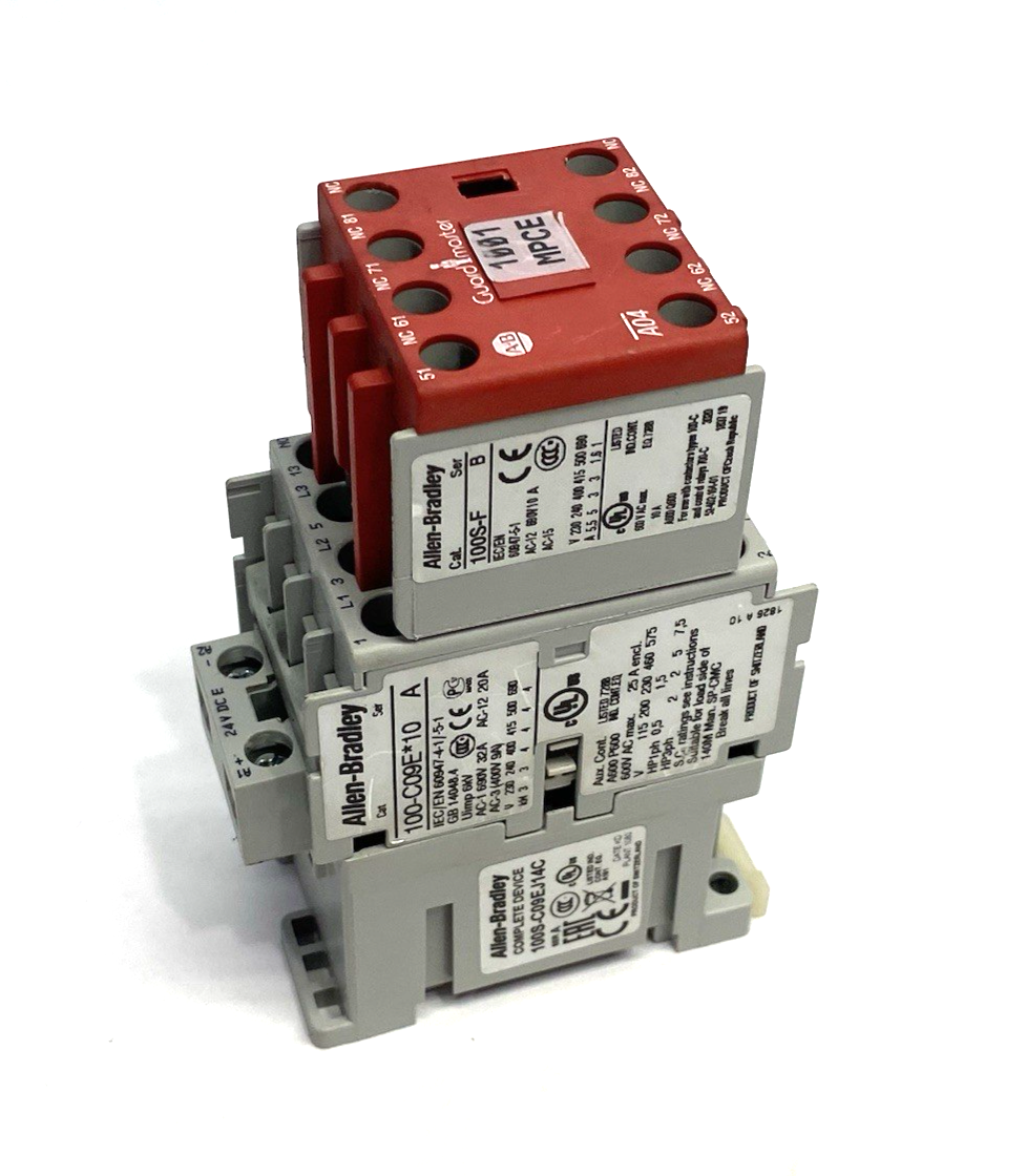 Allen Bradley 100S-C09EJ14C Ser. A Safety Contactor, 3 N.O. Main, 1 N.O. 4 N.C. - Maverick Industrial Sales