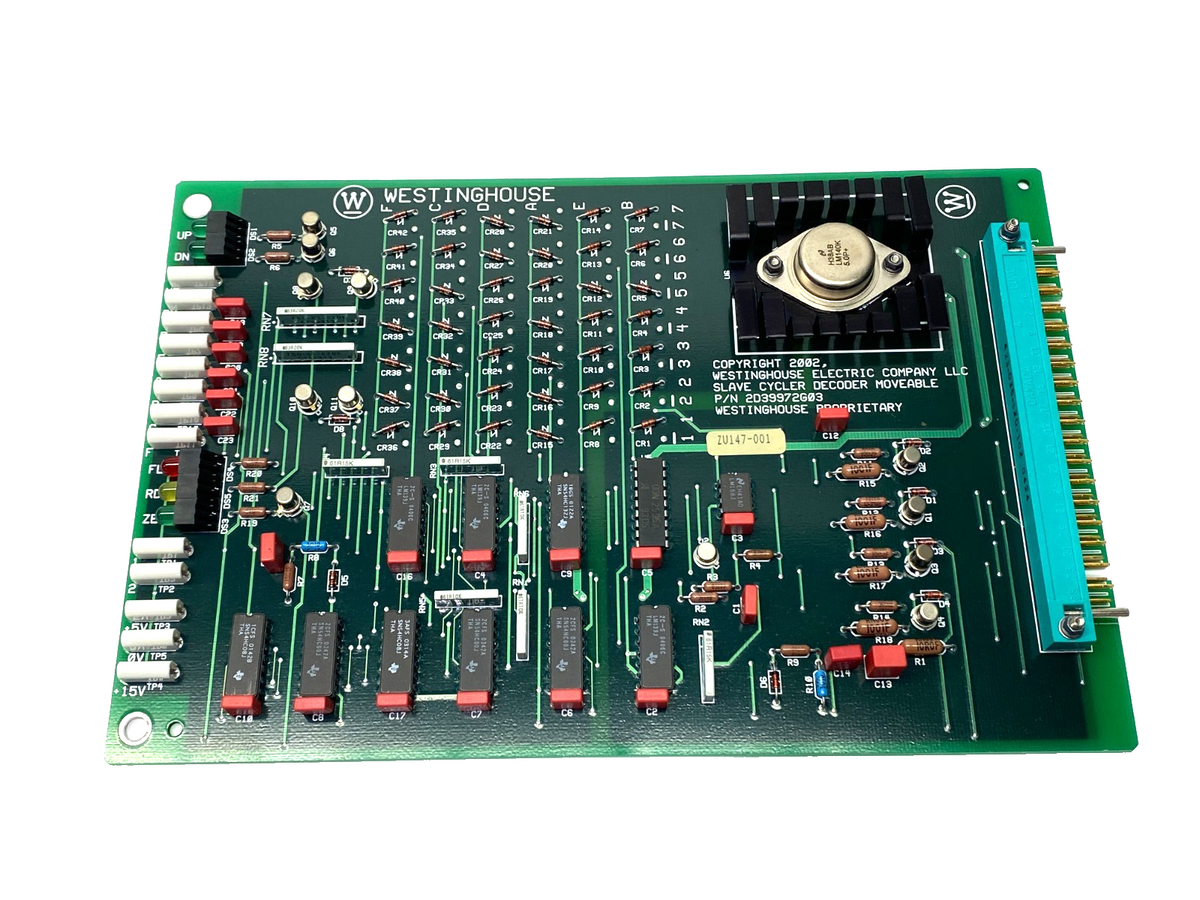 Westinghouse 2D39972G03 Rev 0 Slave Cycler Decoder Stationary PCB - Maverick Industrial Sales