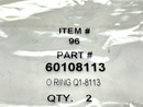 Rapid Air 60108113 O-Ring Q1-8113 PKG OF 2 - Maverick Industrial Sales