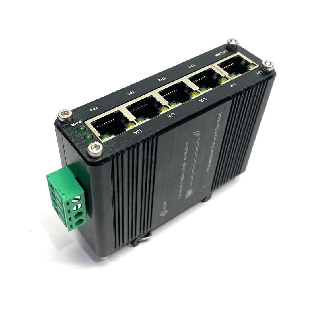 LNK-IMC005G | e-link Miniature 5-Port Gigabit Ethernet Switch 4x10/100/1000Base-TX - Used - Maverick Industrial Sales