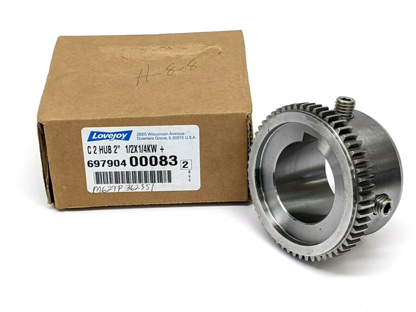 Lovejoy 69790400083 Gear Coupling Hub C2, 2" 1/2X1/4KW - Maverick Industrial Sales