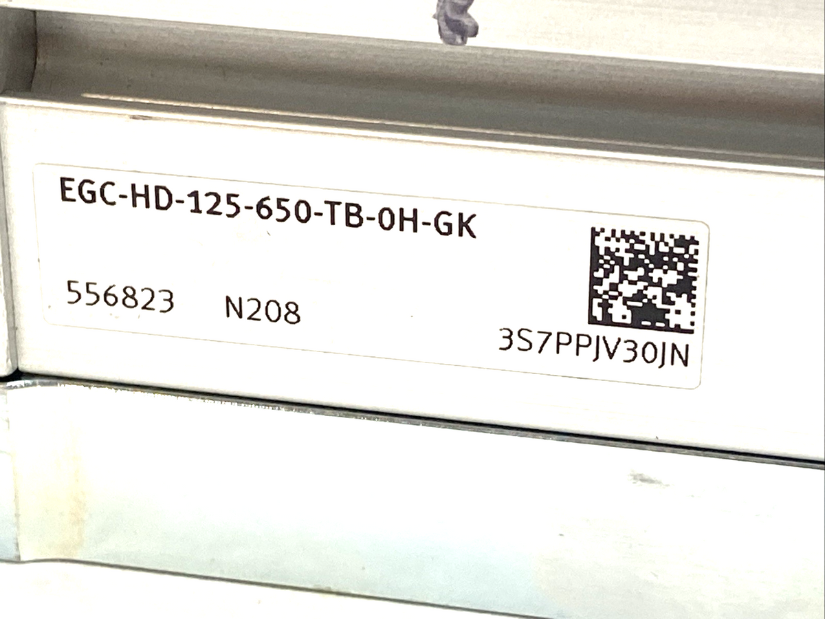 EGC-HD-125-650-TB-0H-GK, 556823 | Festo EGC-HD-125-650-TB-0H-GK Belt Driven Linear Actuator 650mm Stroke 556823 - Used - Maverick Industrial Sales