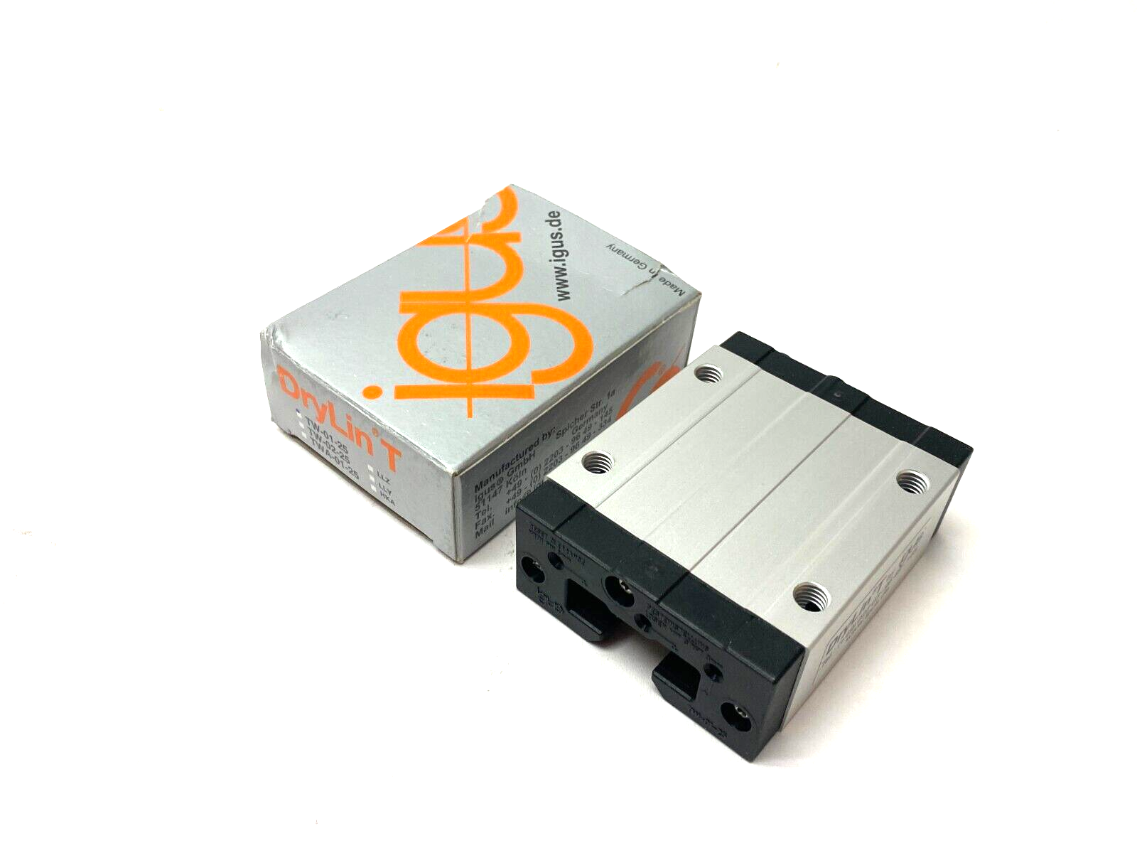 Igus TW-01-25 DryLin T Linear Guide System Standard Carriage - Maverick Industrial Sales
