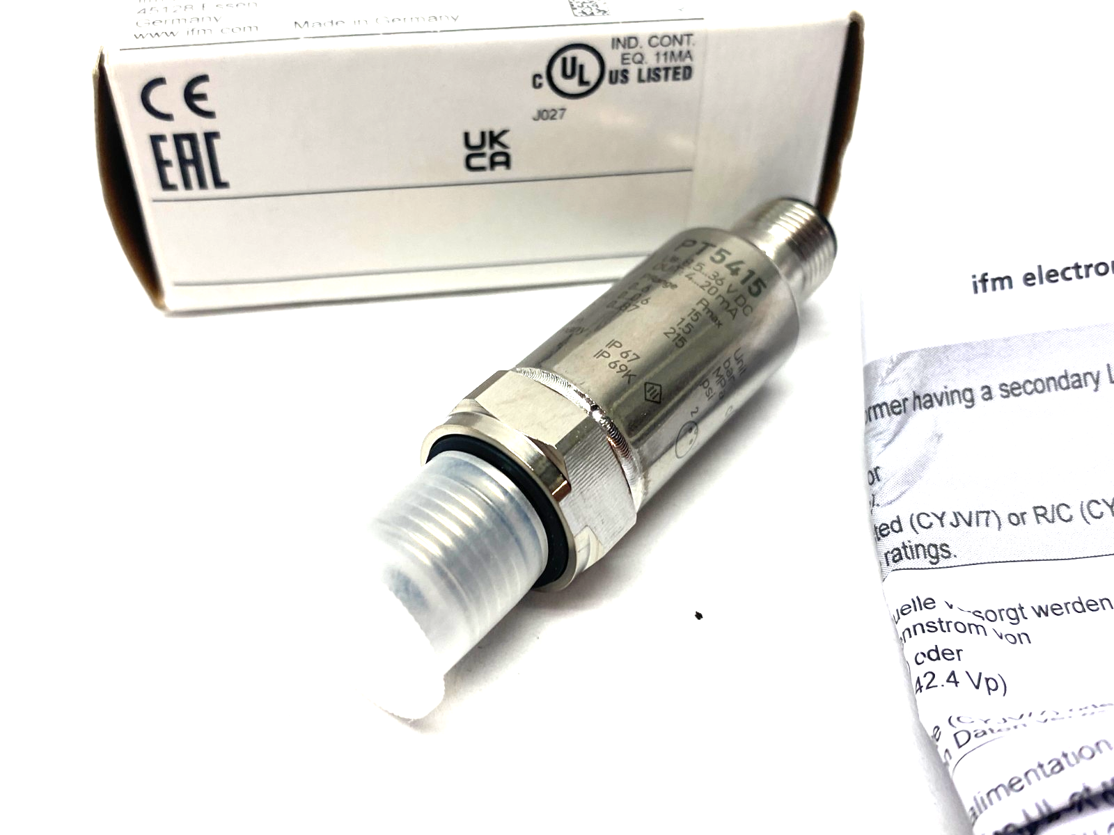 Ifm PT5415 Pressure Transmitter PT-006-SEG14-A-ZVG/US/ /W - Maverick Industrial Sales