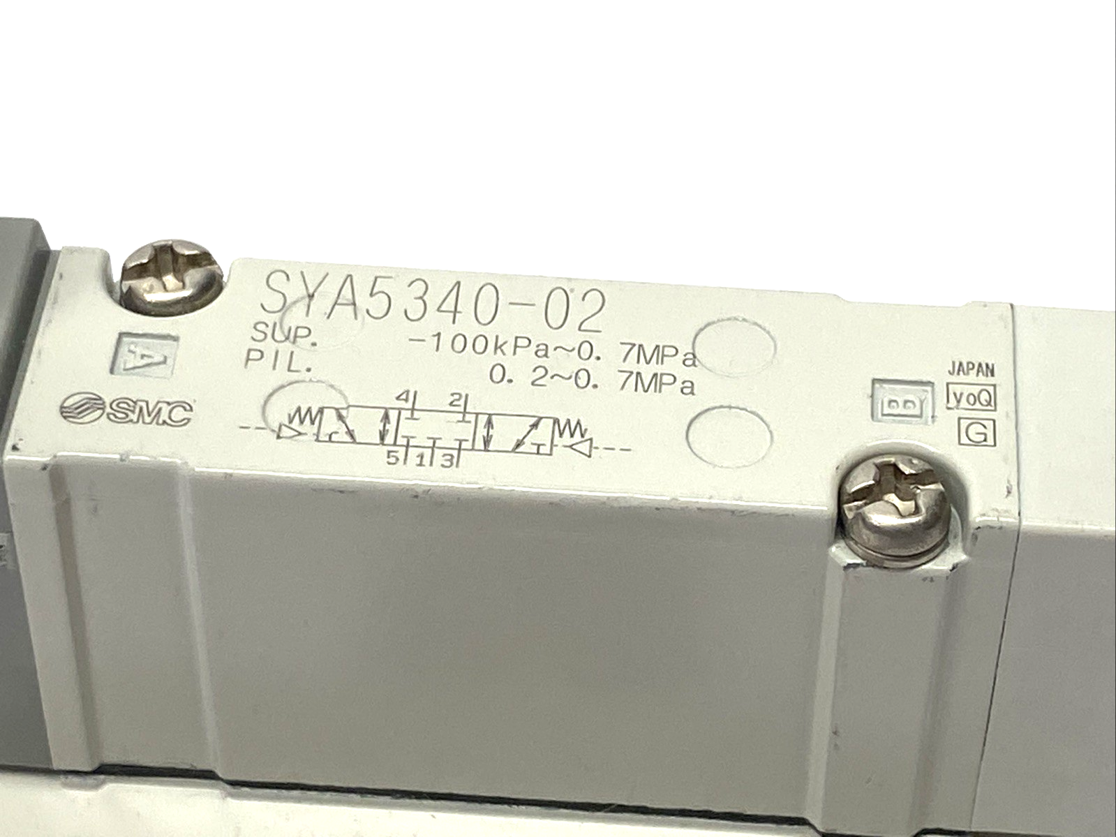 SMC SYA5340-02 Air Pilot Valve & Base 1/4" NPT - Maverick Industrial Sales