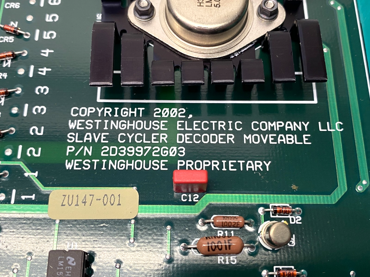 Westinghouse 2D39972G03 Rev 0 Slave Cycler Decoder Stationary PCB - Maverick Industrial Sales