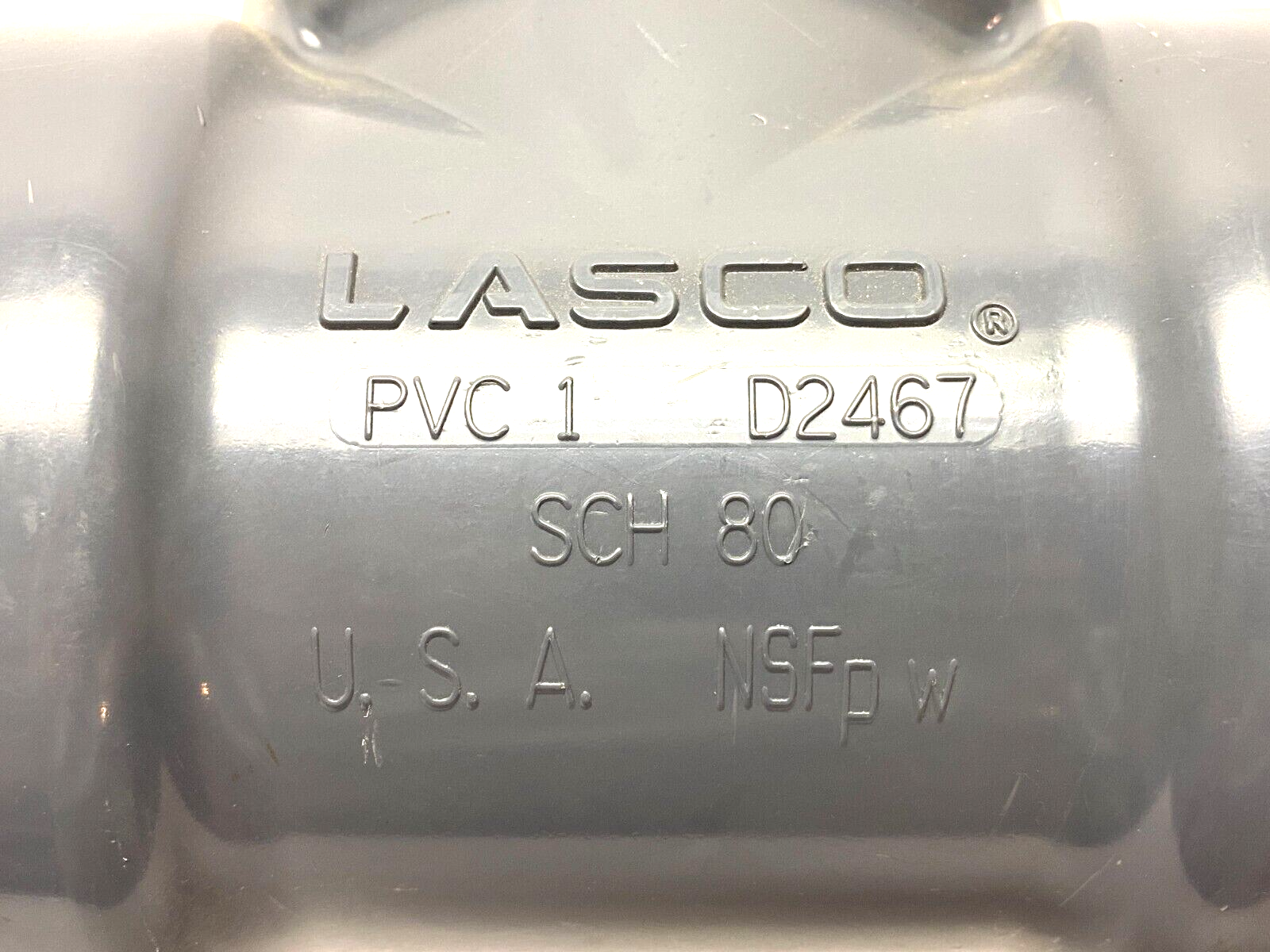 Lasco 801-040 Three-Way Tee Slip Socket Fitting 4" SCH80 PVC Gray - Maverick Industrial Sales