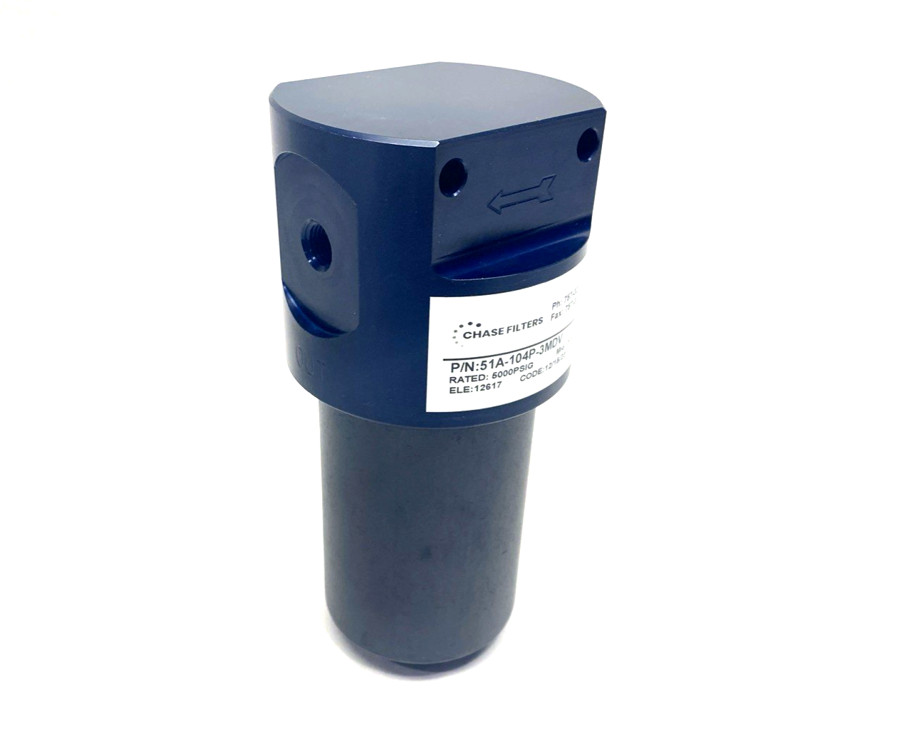 Chase Filters 51A-104P-3MDV T-Type Filter 5000 PSIG - Maverick Industrial Sales