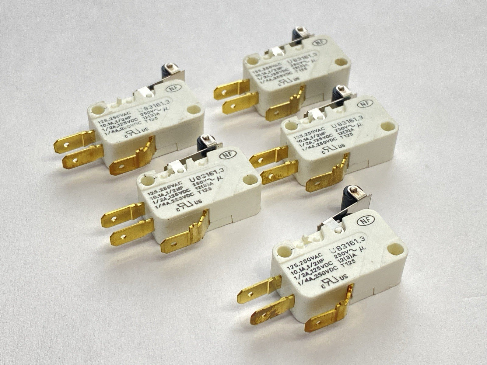 Crouzet U83161.3 Miniature Snap-Action Microswitch 1/2HP 125/250VAC LOT OF 5 - Maverick Industrial Sales