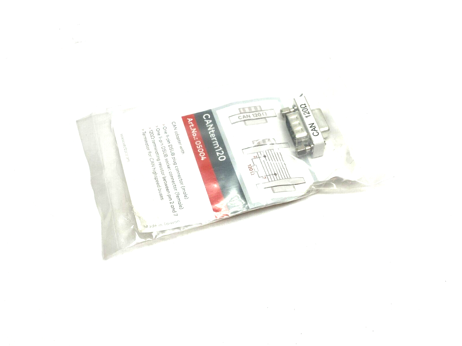 Vector CANterm120 Terminal Resistor 9-Pin DSUB Connector, 05004 - Maverick Industrial Sales