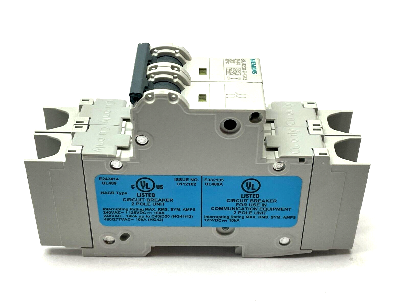 Siemens 5SJ4208-7HG42 Miniature Circuit Breaker 8A 2P - Maverick Industrial Sales