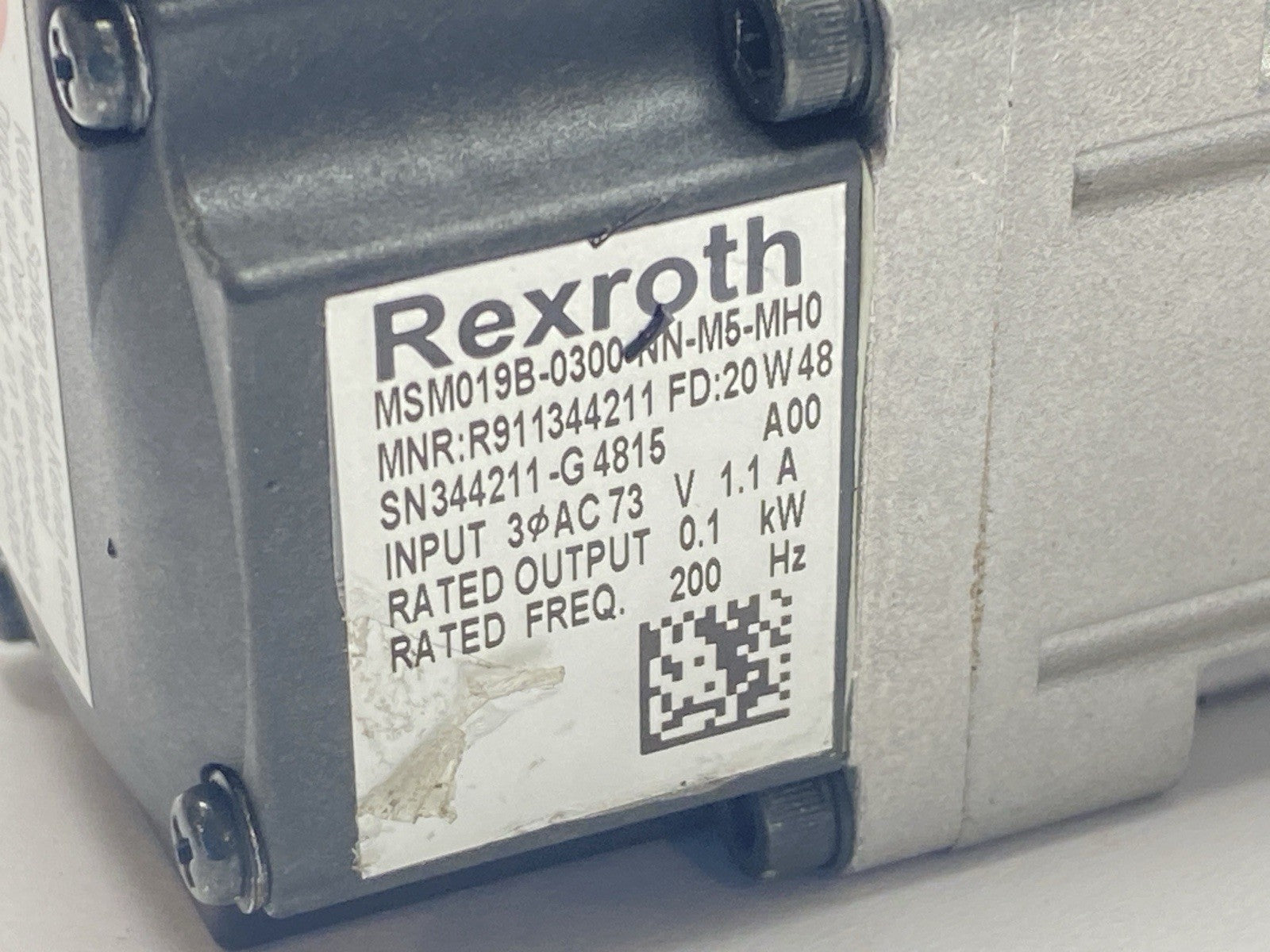 Rexroth MSM019B-0300-NN-M5-MH0 Servo Motor R911344211 w/ Neugart 100266186 Gear - Maverick Industrial Sales