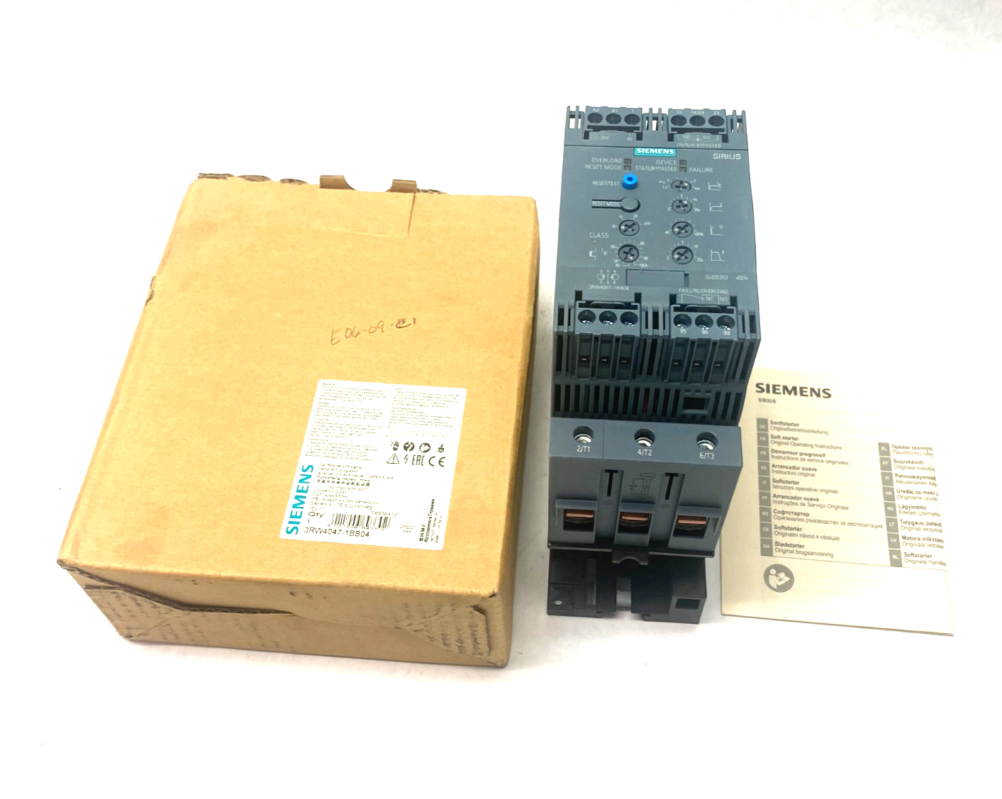 Siemens 3RW4047-1BB04 SIRIUS Soft Starter S3 106 A, 55 kW/400 V - Maverick Industrial Sales