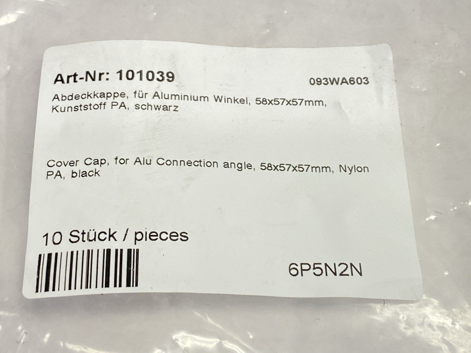 Fath 101039 Gusset Cover Cap 58x57x57mm 093WA603 PACKAGE OF 10 - Maverick Industrial Sales