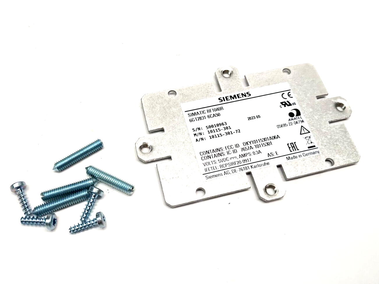 Siemens 6GT2831-6CA50 SIMATIC Access Control Reader RS232 90mm x 62mm RF1040R - Maverick Industrial Sales