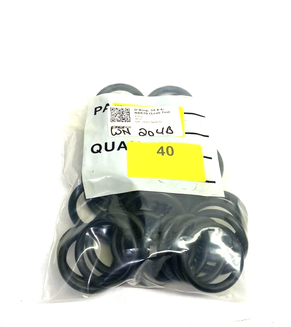 MSP Seals OR-34X6-NBR70 Custom O-Ring Seal, 34mm ID, 6mm Thickness PKG OF 40 - Maverick Industrial Sales