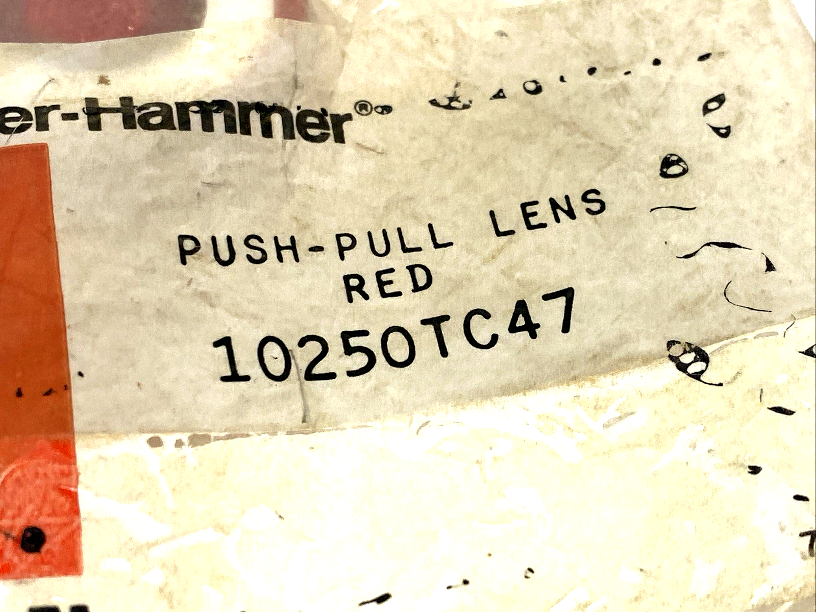 10250TC47 | Eaton Illuminated Push-Pull Operator Lens, Red, 40mm LOT OF 2 - New - Maverick Industrial Sales