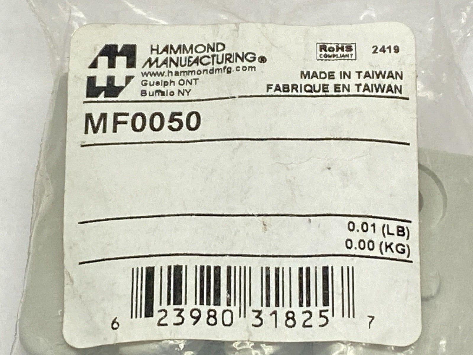 Hammond Manufacturing MF0050 Polycarbonate Mounting Feet For RP Series LOT OF 5 - Maverick Industrial Sales