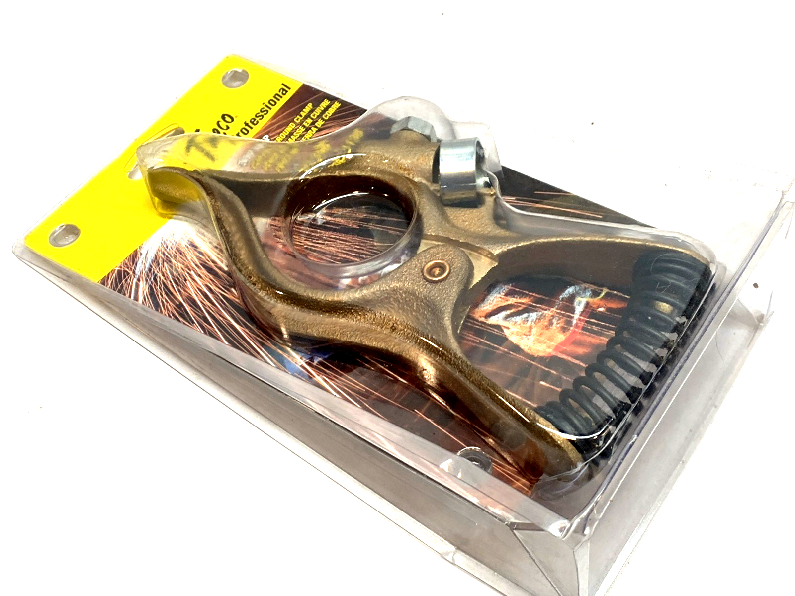 GC-300 | Tweco 300A Copper Ground Clamp Ball-Point Thru 3/0 8.5" - New - Maverick Industrial Sales