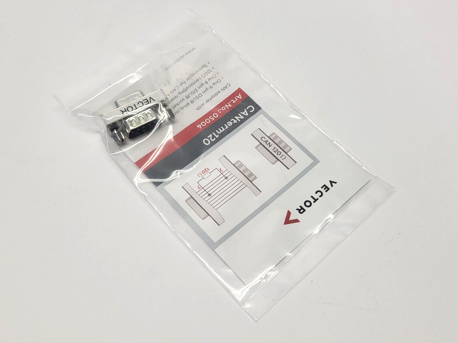 Vector CANterm120 Terminal Resistor 9-Pin DSUB Connector 05004 - Maverick Industrial Sales
