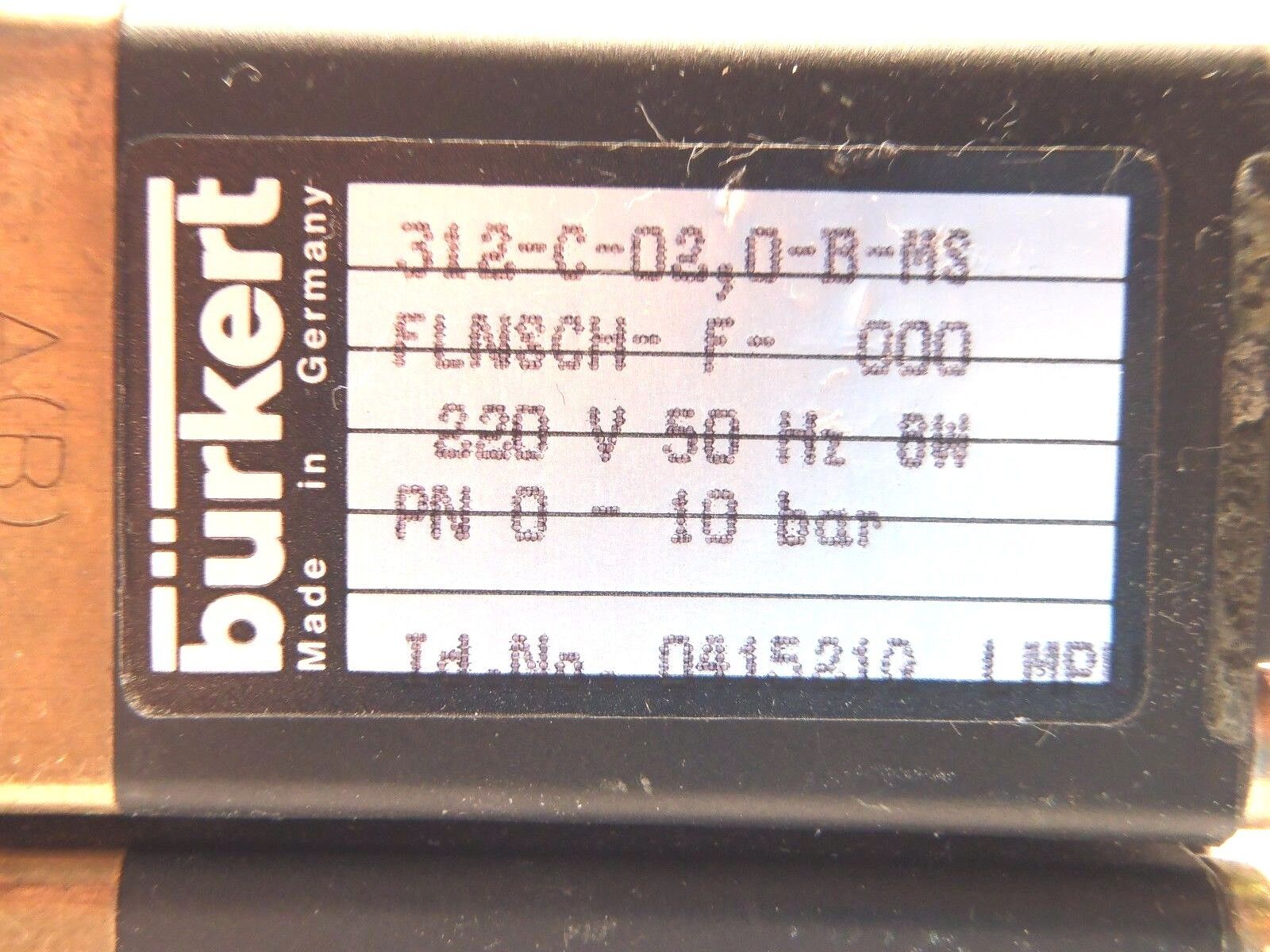 Burkert 312-C-02,0-B-MS FLNSCH-F-000 Solenoid Valves 041521Q LMPU 220V LOT OF 2 - Maverick Industrial Sales